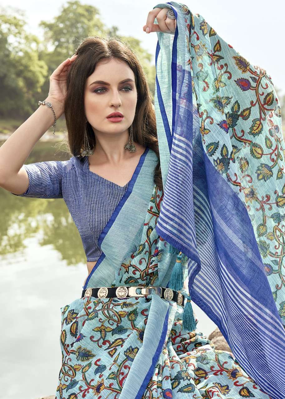  SHAKUNT WEAVES EENA LINEN SAREE ONLINE SUPPLIER
