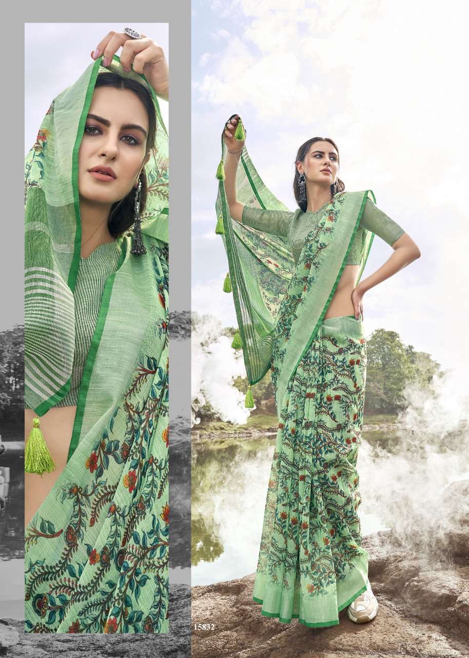  SHAKUNT WEAVES EENA LINEN SAREE ONLINE SUPPLIER
