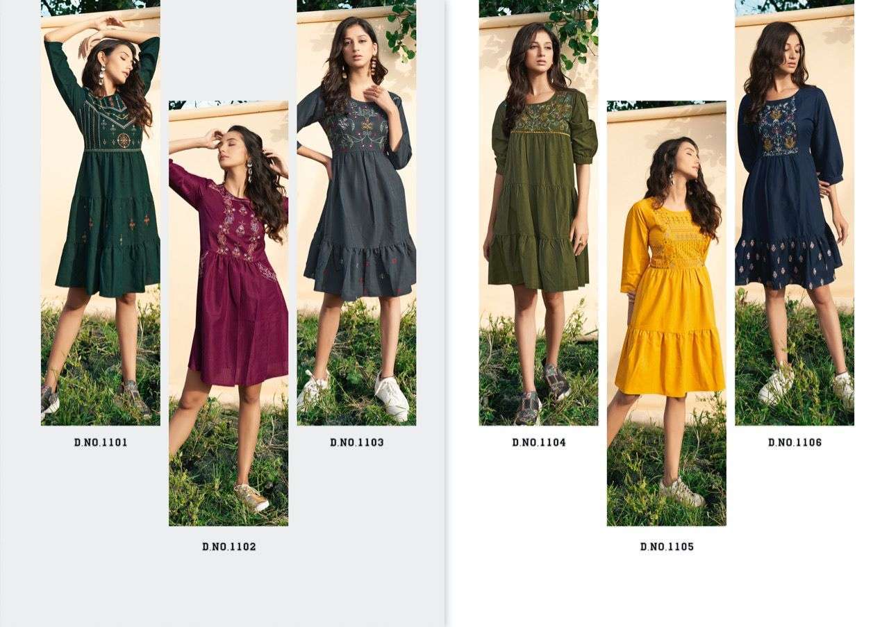 THE CONCH BY RIYA DESIGNER FANCY SHORT KURTIES TOPS COLLECTION LIMITED STOCK