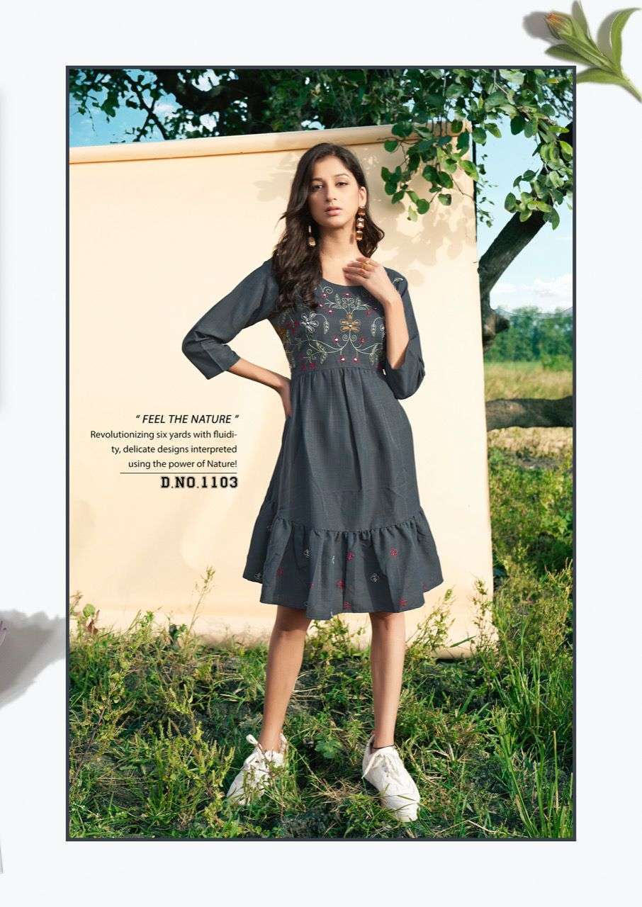 THE CONCH BY RIYA DESIGNER FANCY SHORT KURTIES TOPS COLLECTION LIMITED STOCK