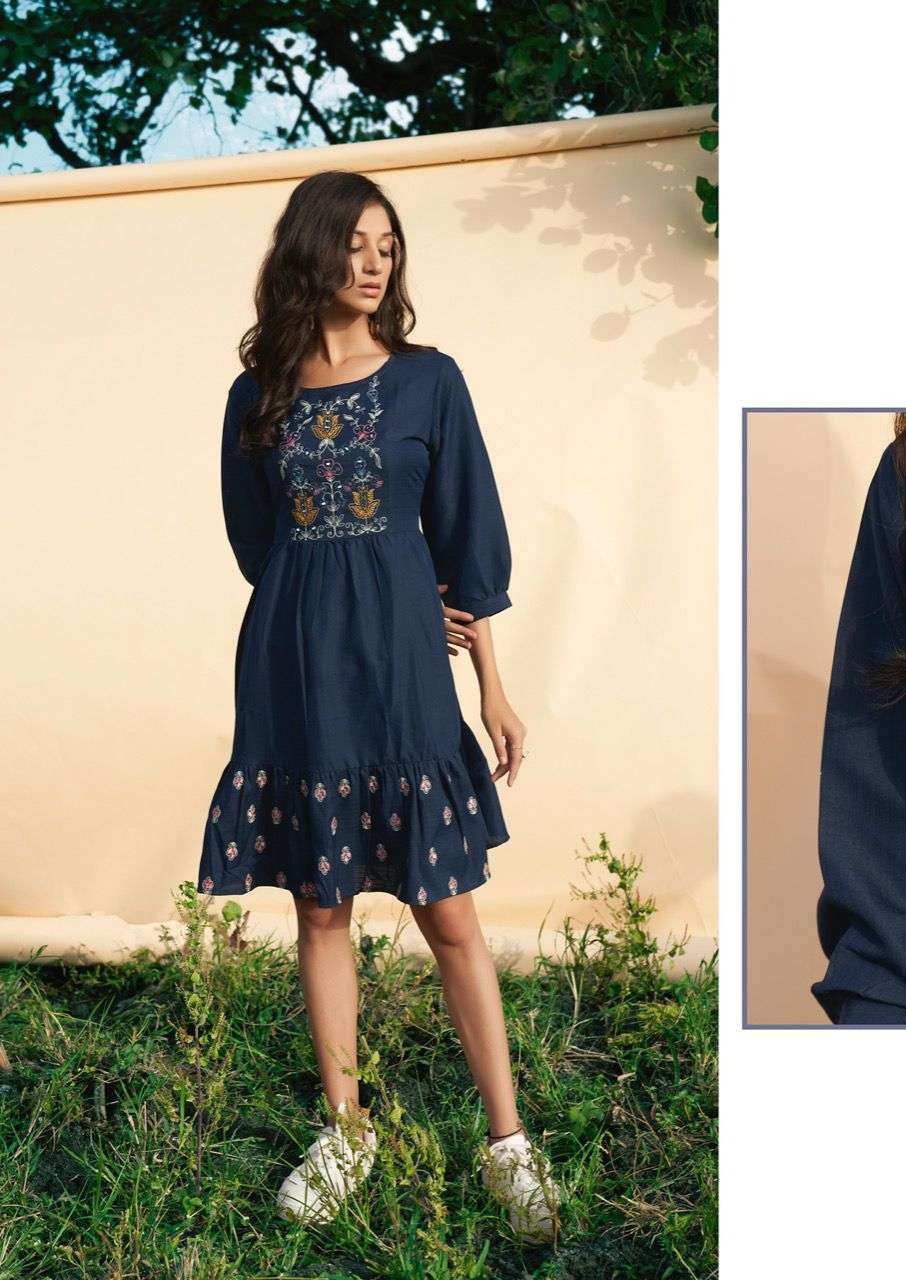 THE CONCH BY RIYA DESIGNER FANCY SHORT KURTIES TOPS COLLECTION LIMITED STOCK