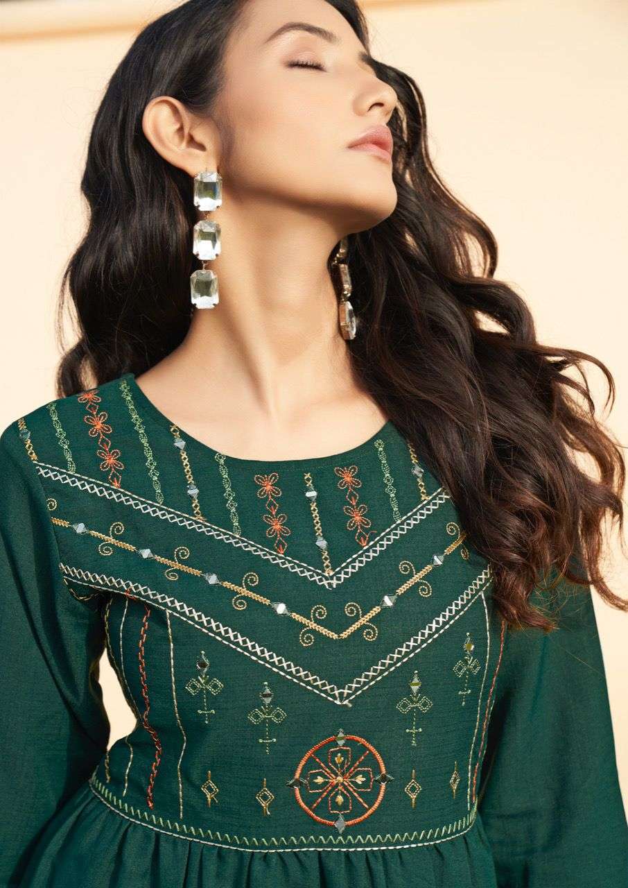 THE CONCH BY RIYA DESIGNER FANCY SHORT KURTIES TOPS COLLECTION LIMITED STOCK