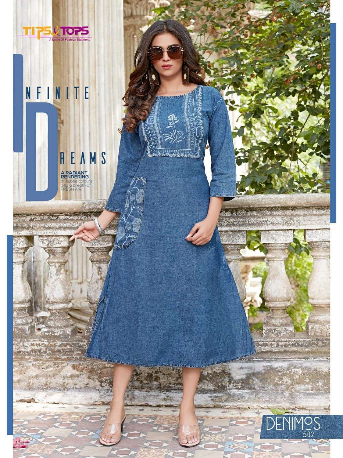 TIPS & TOPS DENIMOS VOL 5 DENIM A LINE KURTIS TRENDY COLLECTION