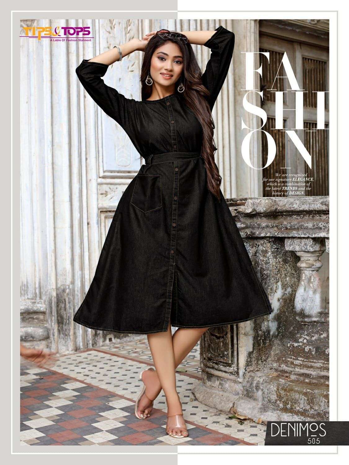 TIPS & TOPS DENIMOS VOL 5 DENIM A LINE KURTIS TRENDY COLLECTION