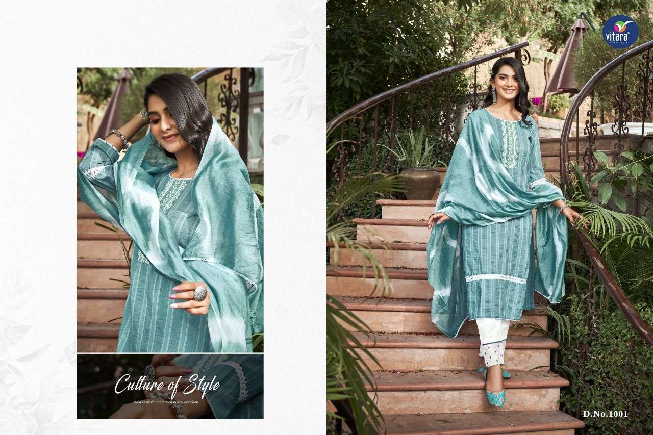 VITARA FASHION LAUNCH VERNIKA EXCLUSIVE DESIGNER KURTI BOTTOM WITH DUPATTA