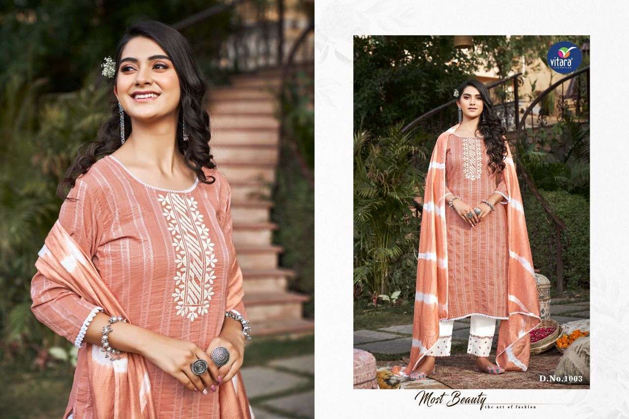 VITARA FASHION LAUNCH VERNIKA EXCLUSIVE DESIGNER KURTI BOTTOM WITH DUPATTA