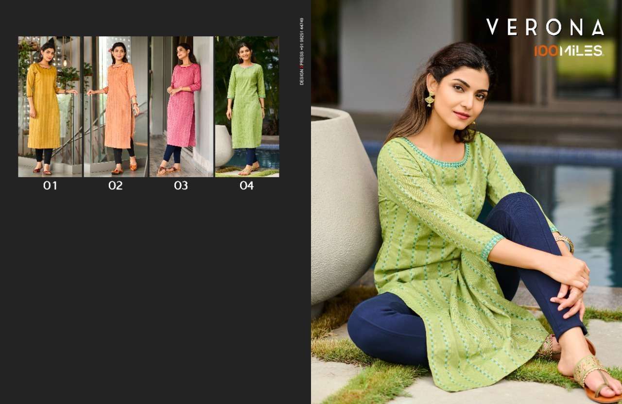  100 MILES VERONA COTTON DAILY WEAR KURTIS