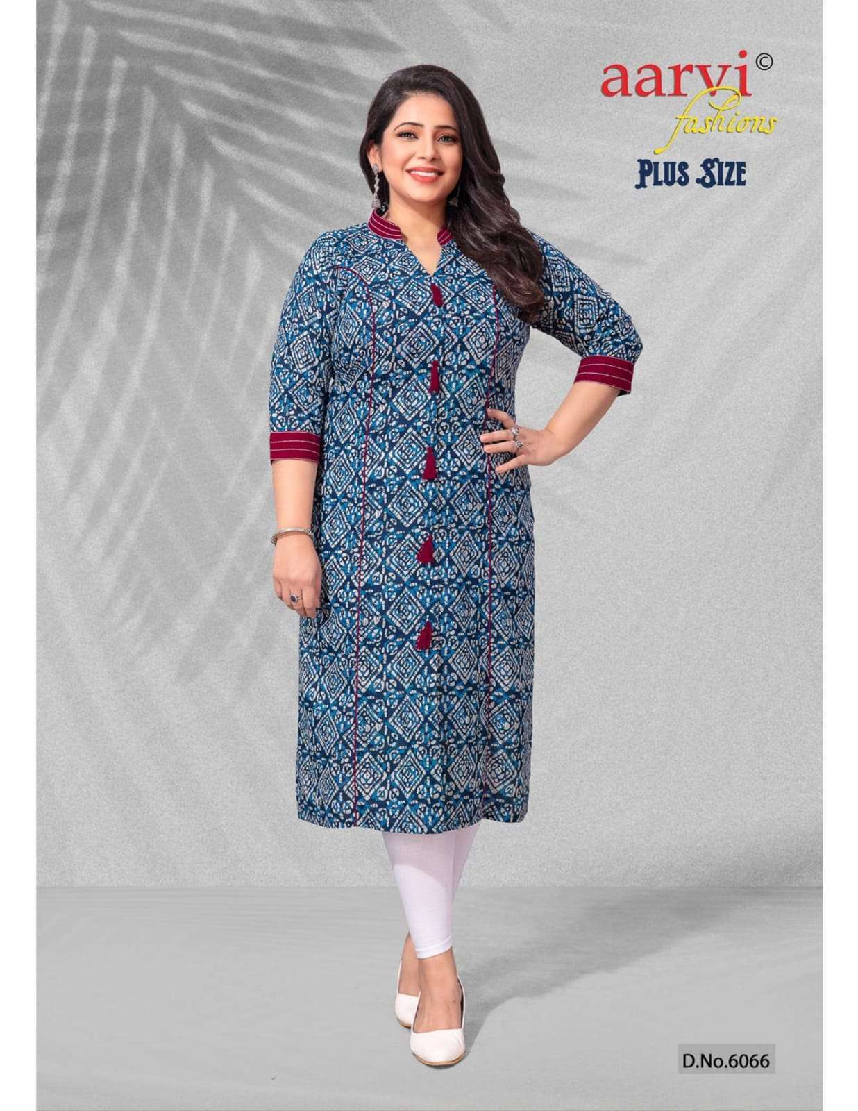 AARVI FASHION PLUS SIZE VOL 1 PURE COTTON BIG SIZE LADIES KURTIS EXPORTER