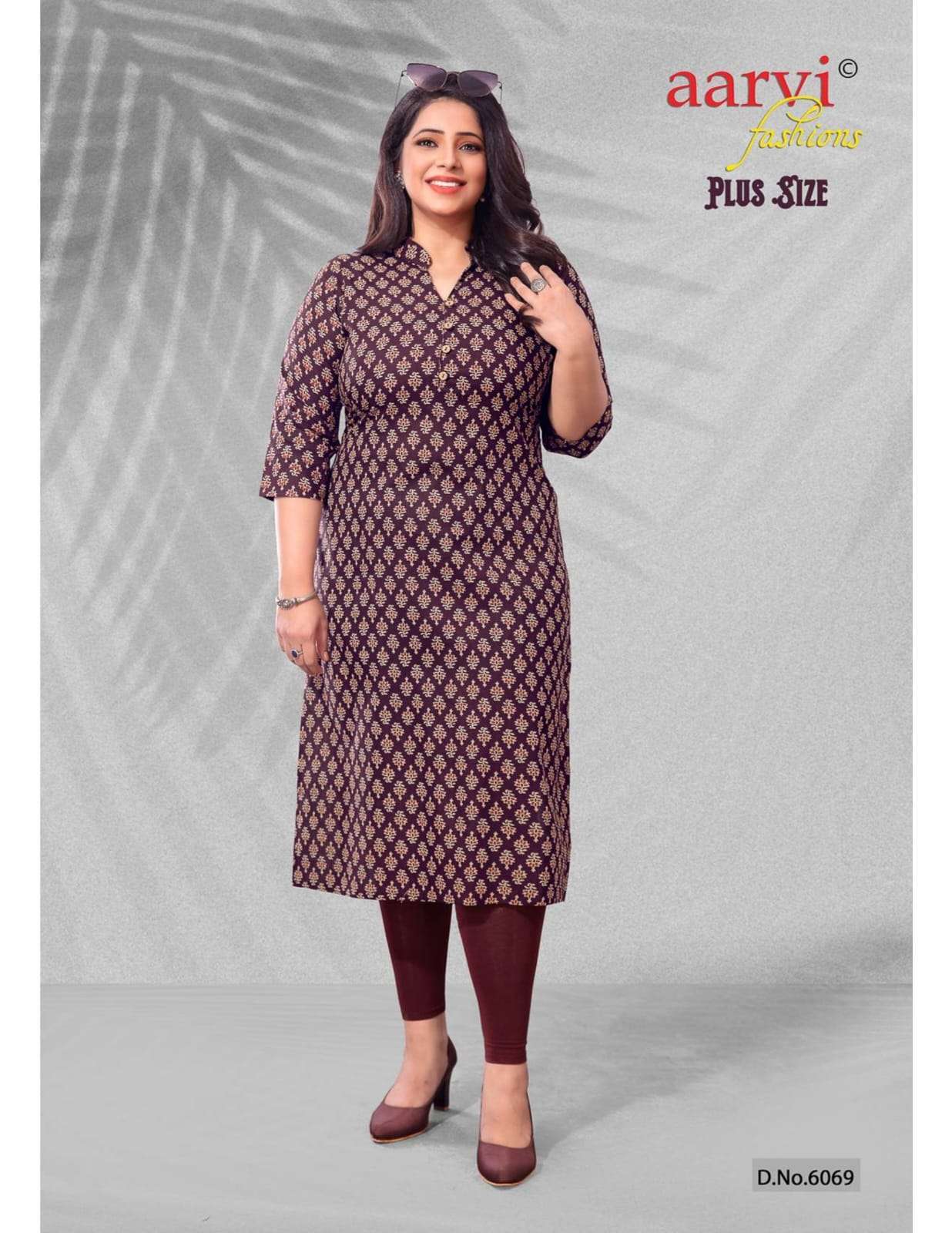  AARVI FASHION PLUS SIZE VOL 1 PURE COTTON BIG SIZE LADIES KURTIS EXPORTER