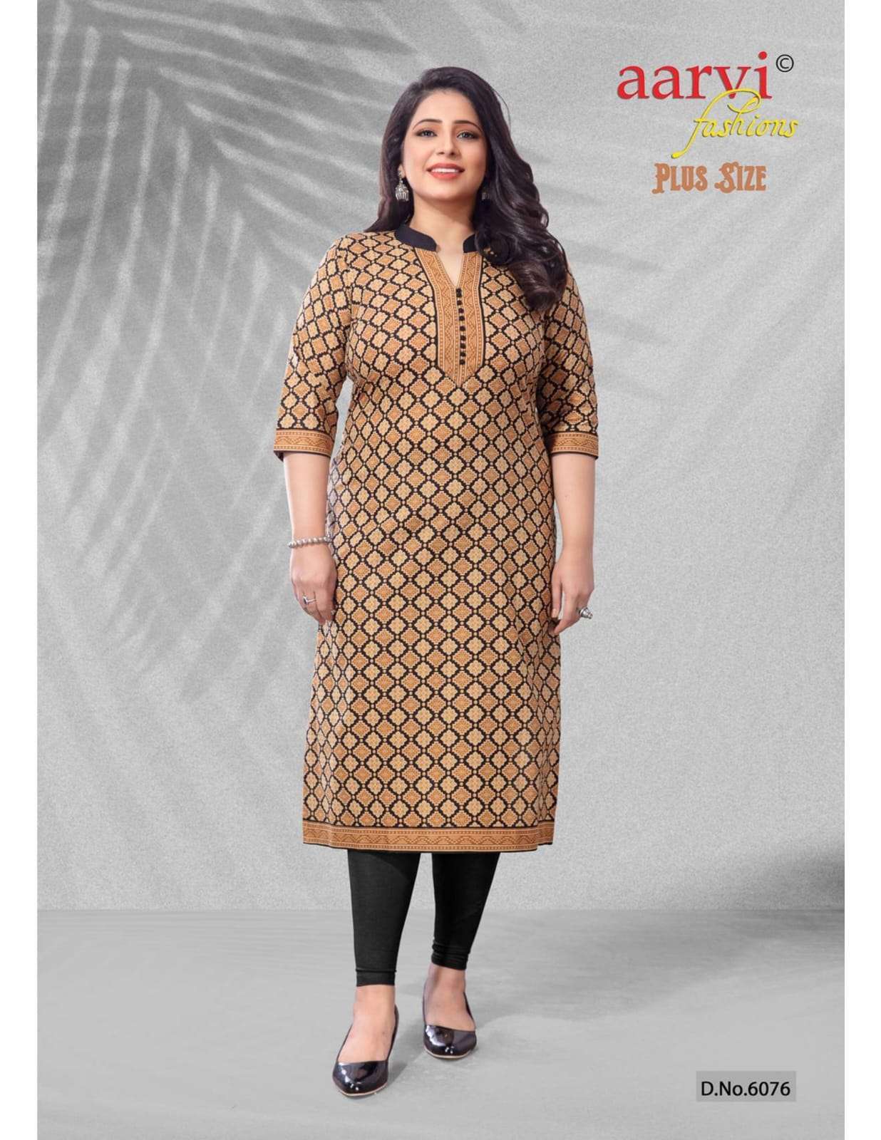  AARVI FASHION PLUS SIZE VOL 1 PURE COTTON BIG SIZE LADIES KURTIS EXPORTER