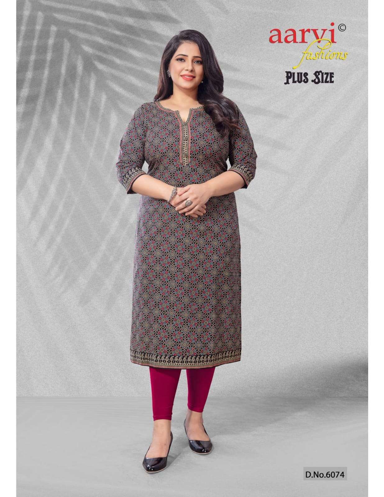  AARVI FASHION PLUS SIZE VOL 1 PURE COTTON BIG SIZE LADIES KURTIS EXPORTER
