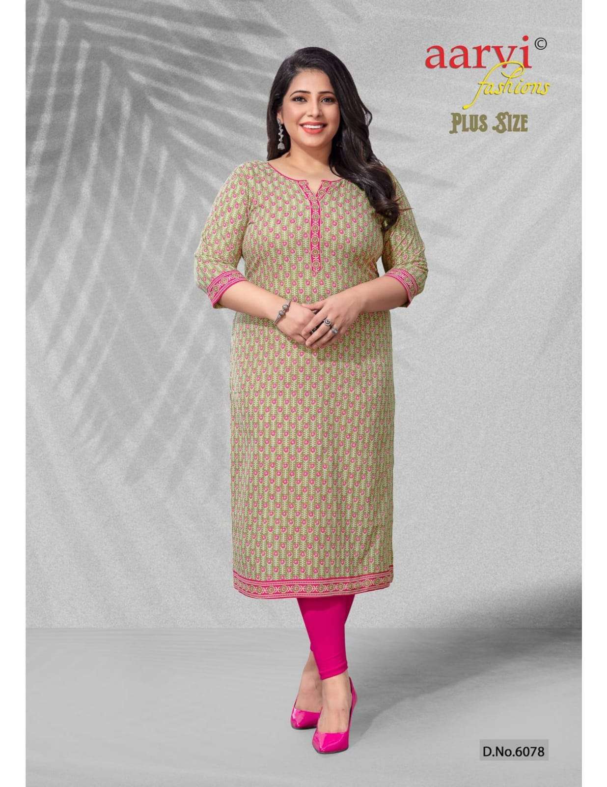  AARVI FASHION PLUS SIZE VOL 1 PURE COTTON BIG SIZE LADIES KURTIS EXPORTER