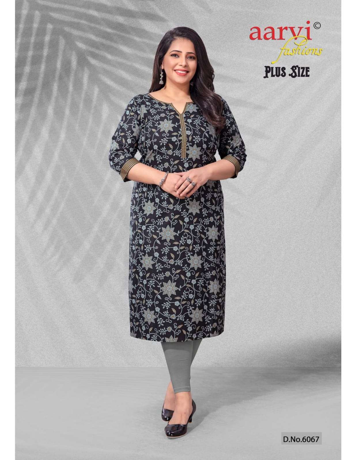  AARVI FASHION PLUS SIZE VOL 1 PURE COTTON BIG SIZE LADIES KURTIS EXPORTER