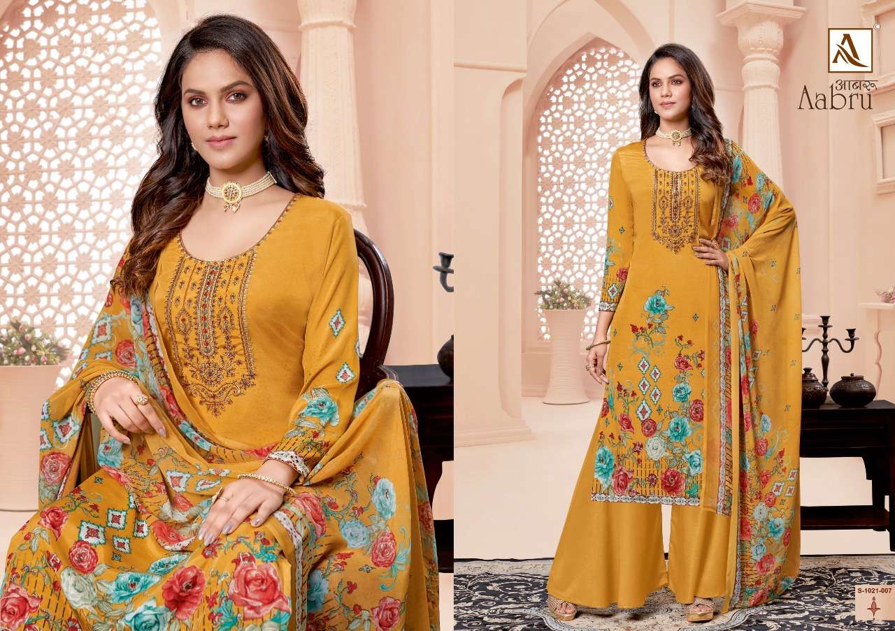 Alok Aabru Vol 5 Catalog Festive Wear Designer Dress Materials