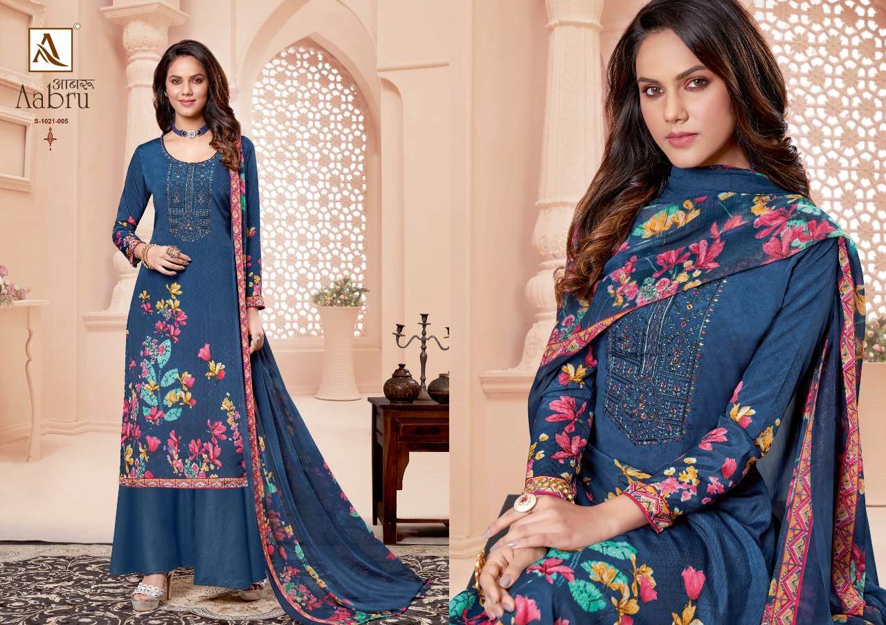 Alok Aabru Vol 5 Catalog Festive Wear Designer Dress Materials