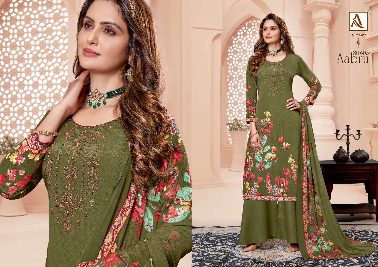 Alok Aabru Vol 5 Catalog Festive Wear Designer Dress Materials
