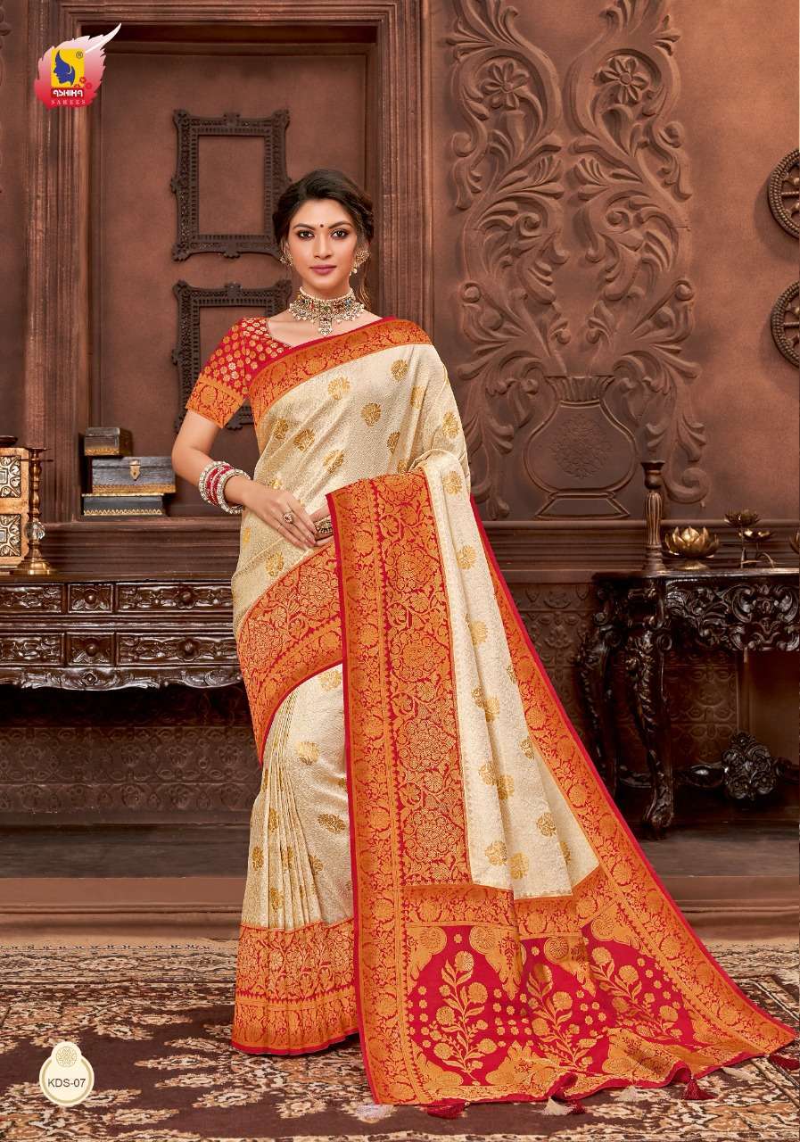  ASHIKA KANJIVARAM SILK RICH PALLU SAREE SUPPLIER