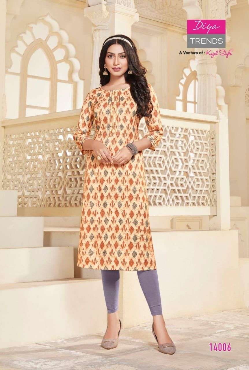 Diya Trends Gardencity Vol 14 Catalog Foil Printed Kurties