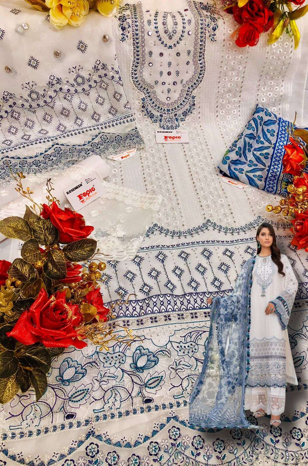 FEPIC WARDROBE PAKISTANI BEAUTIFUL EMBROIDERY SALWAR KAMEEZ