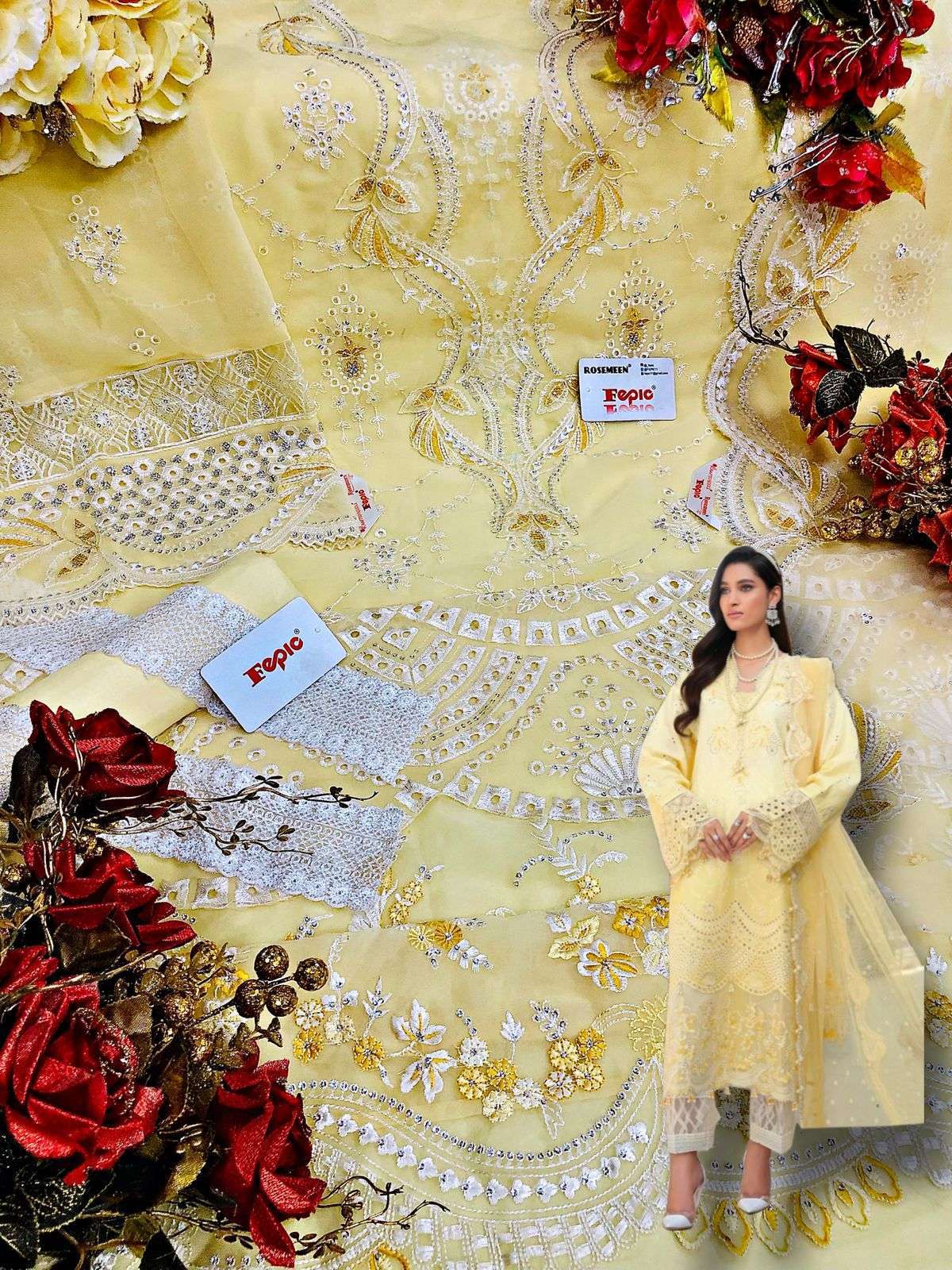 FEPIC WARDROBE PAKISTANI BEAUTIFUL EMBROIDERY SALWAR KAMEEZ