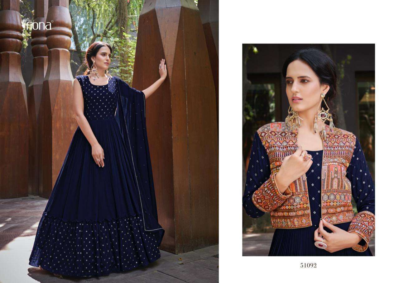 FIONA SANA 51091-51094 SERIES READYMADE FANCY DRESS WITH KOTTI
