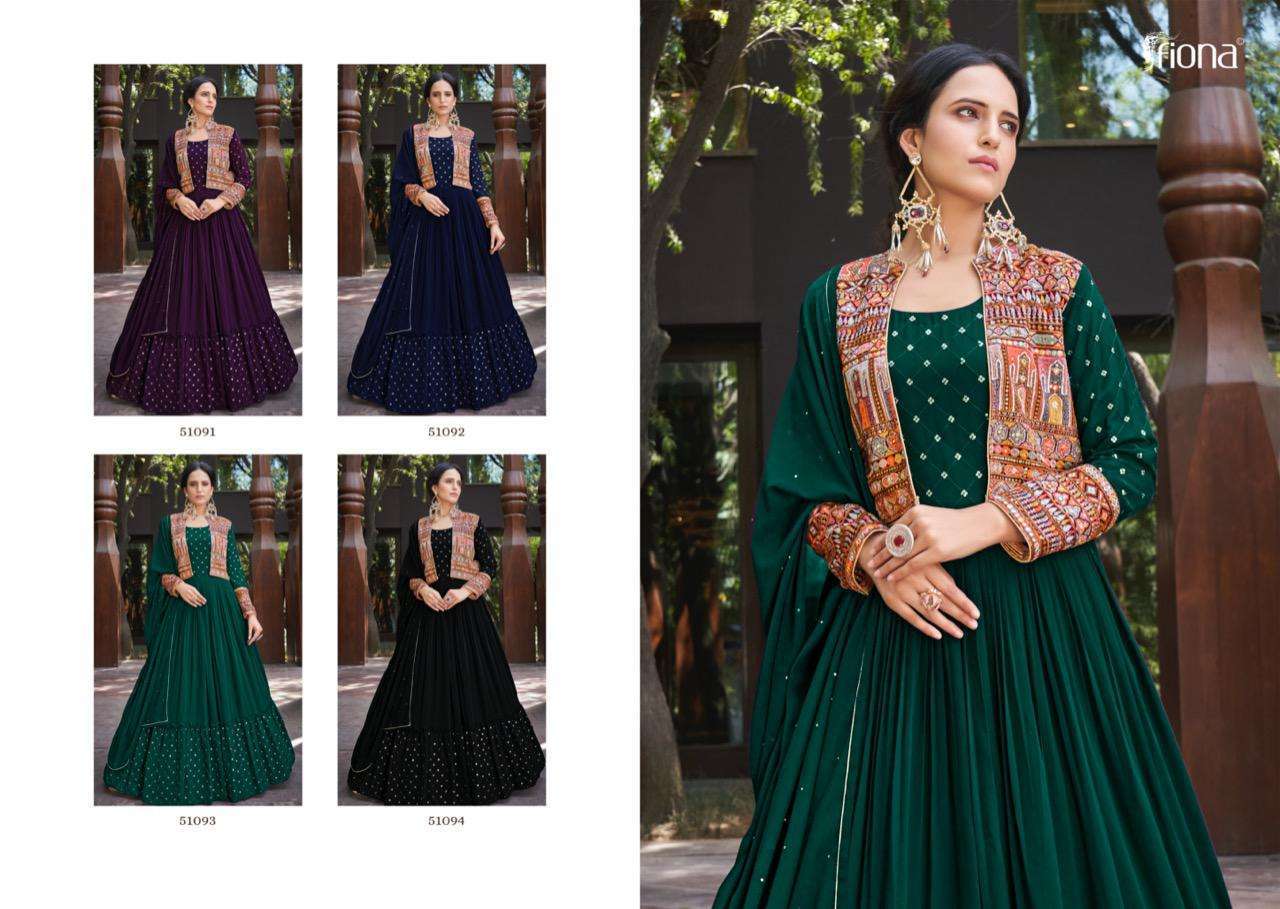 FIONA SANA 51091-51094 SERIES READYMADE FANCY DRESS WITH KOTTI