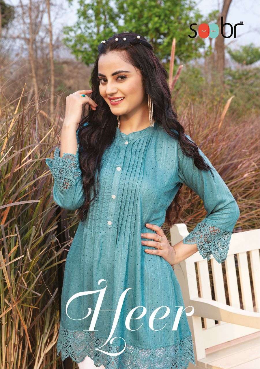  HEER CRAZY COLLECTION OF TUNIC  New collection of SHORT TOPS with Denim jeans   . S Se SOOBR 