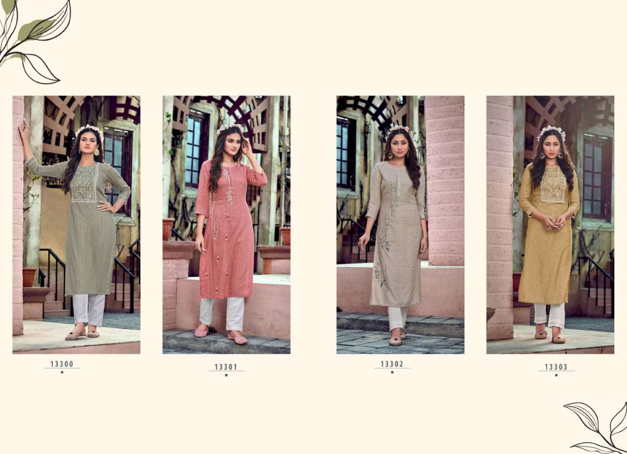 Kalaroop Jaggi Catalog Rayon Embroidery Fancy Kurtis