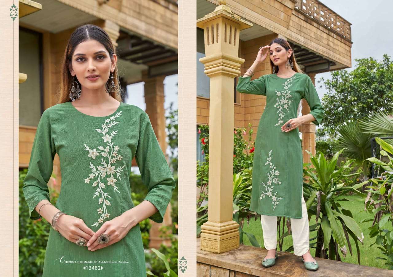 Kalaroop Lava Catalog Fancy Wear Embroidery Kurtis