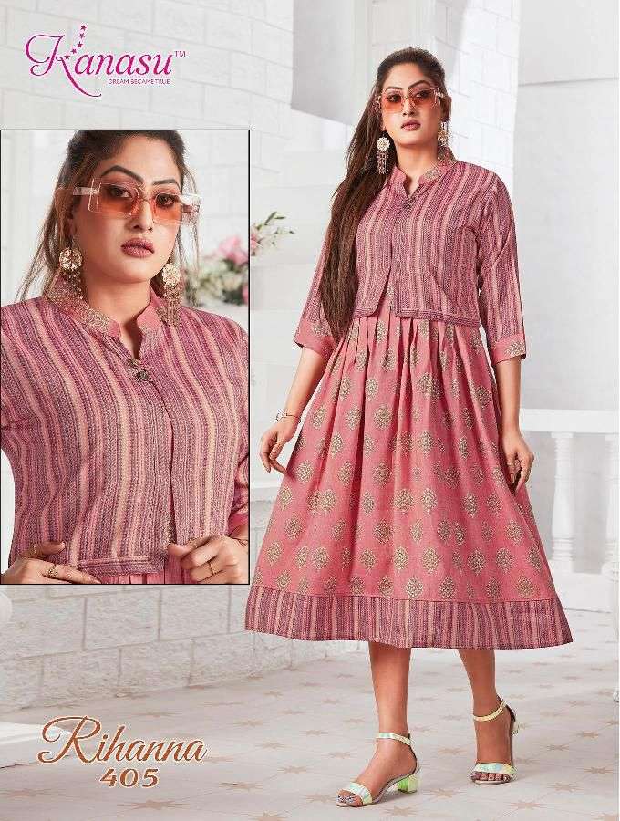 Kanasu Rihanna Catalog Rayon Anarkali Kurtis