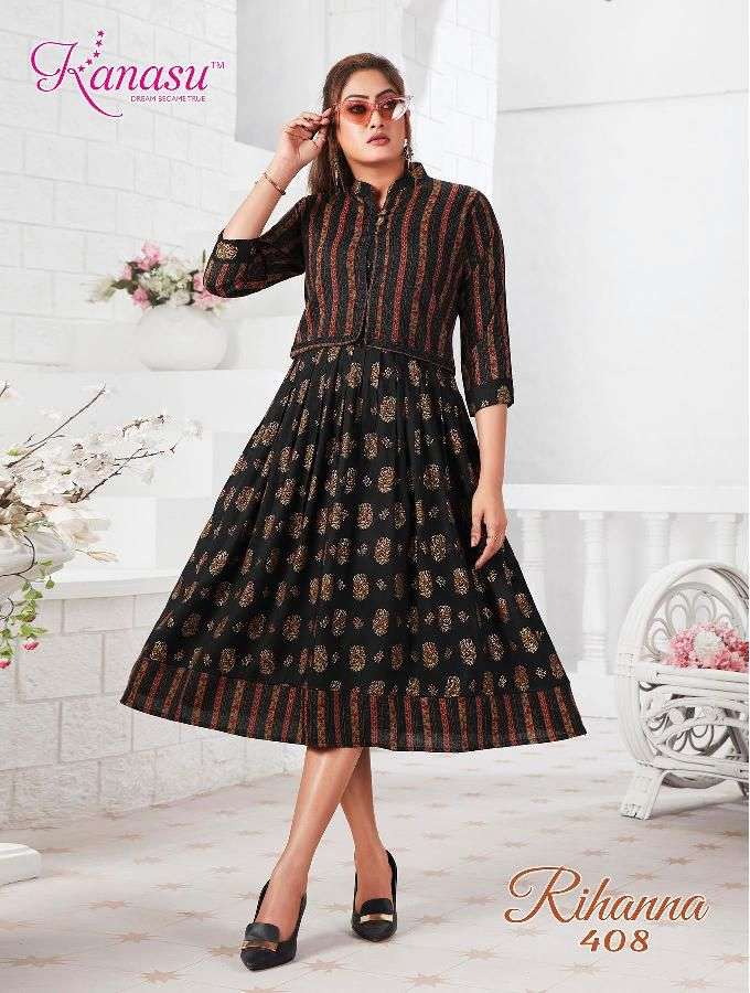 Kanasu Rihanna Catalog Rayon Anarkali Kurtis