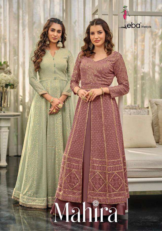 MAHIRA BY EBA LIFESTYLE READYMADE LONG DESIGNER SUITS