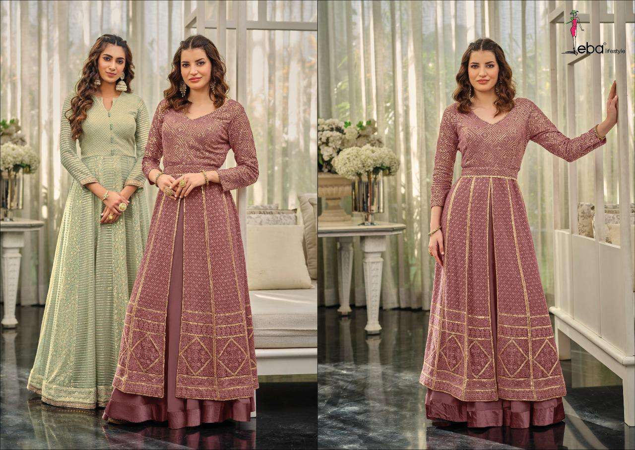 MAHIRA BY EBA LIFESTYLE READYMADE LONG DESIGNER SUITS