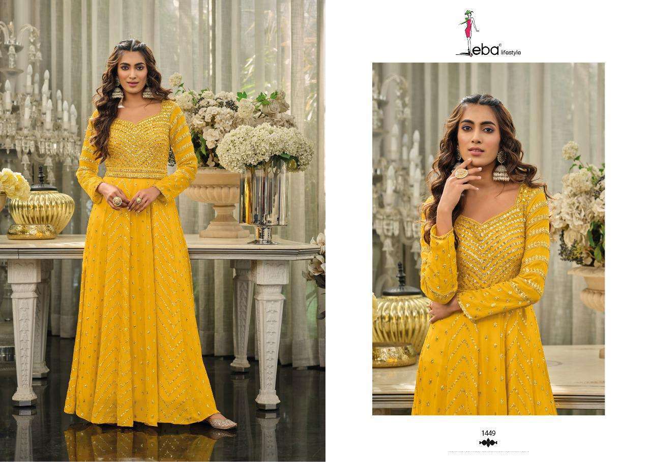 MAHIRA BY EBA LIFESTYLE READYMADE LONG DESIGNER SUITS