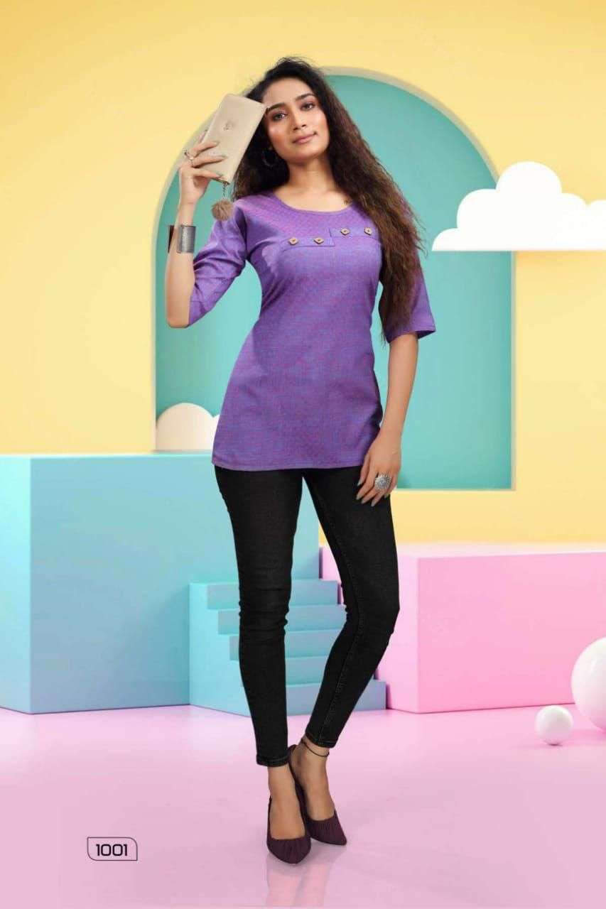  MF HICKUP HANDLOOM COTTON CASUAL WEAR TOPS KURTIS WHOLESALER SURAT