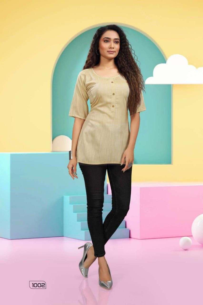  MF HICKUP HANDLOOM COTTON CASUAL WEAR TOPS KURTIS WHOLESALER SURAT