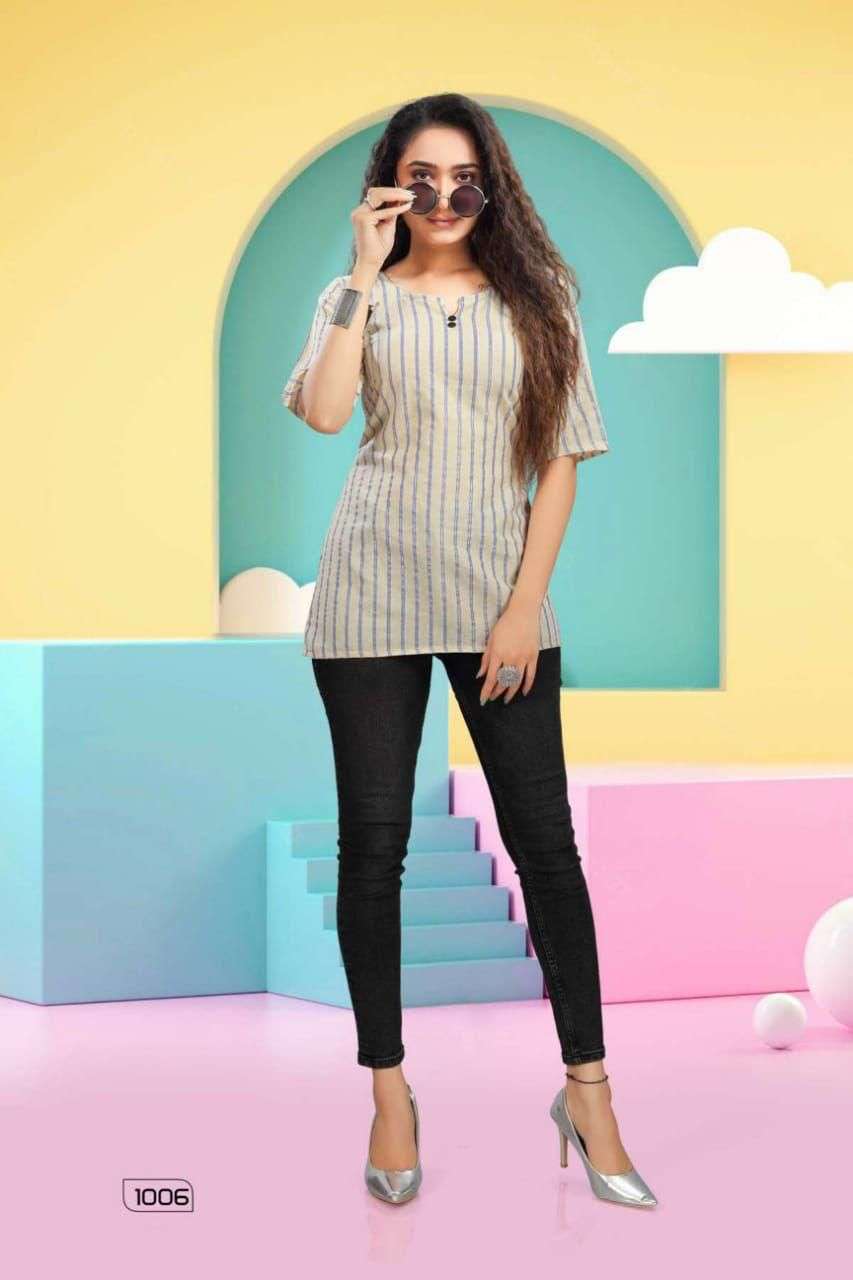  MF HICKUP HANDLOOM COTTON CASUAL WEAR TOPS KURTIS WHOLESALER SURAT