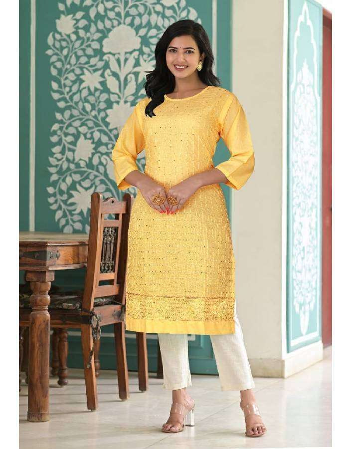 Minu PRECIOUS Rayon Sequence Kurtis-4P Catalog