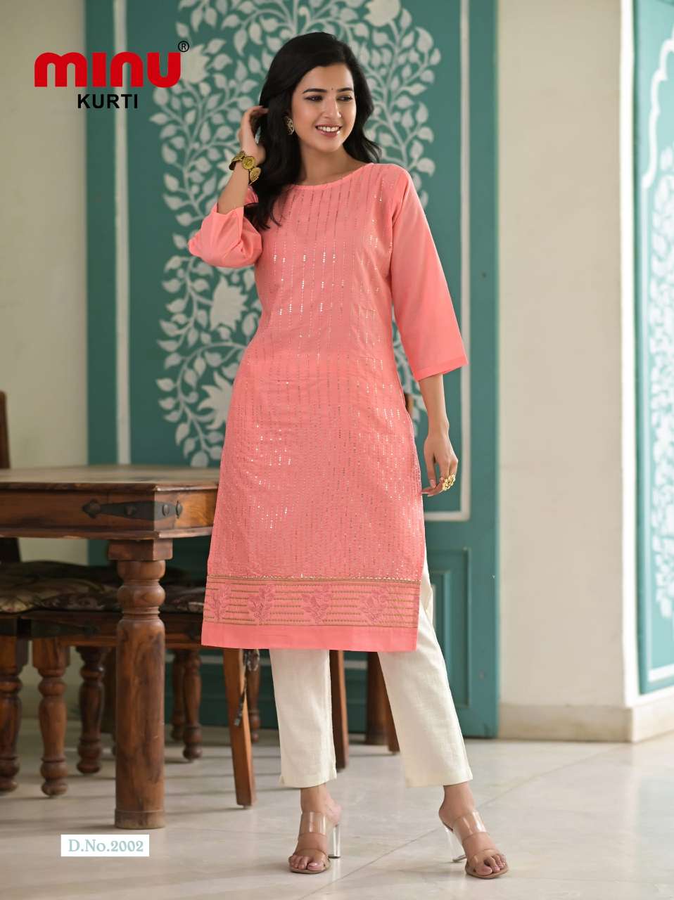 Minu PRECIOUS Rayon Sequence Kurtis-4P Catalog