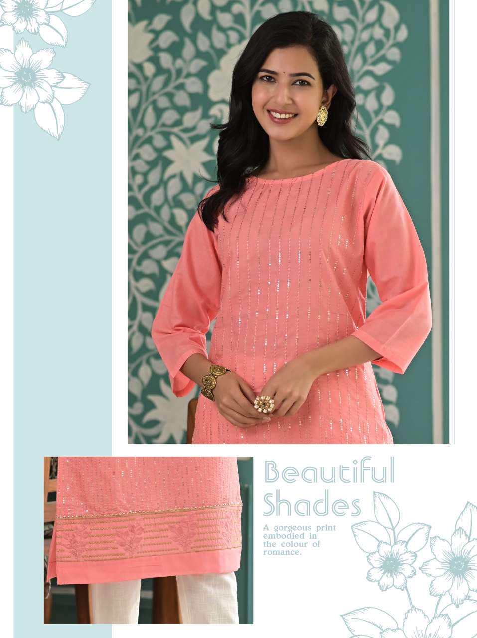 Minu PRECIOUS Rayon Sequence Kurtis-4P Catalog