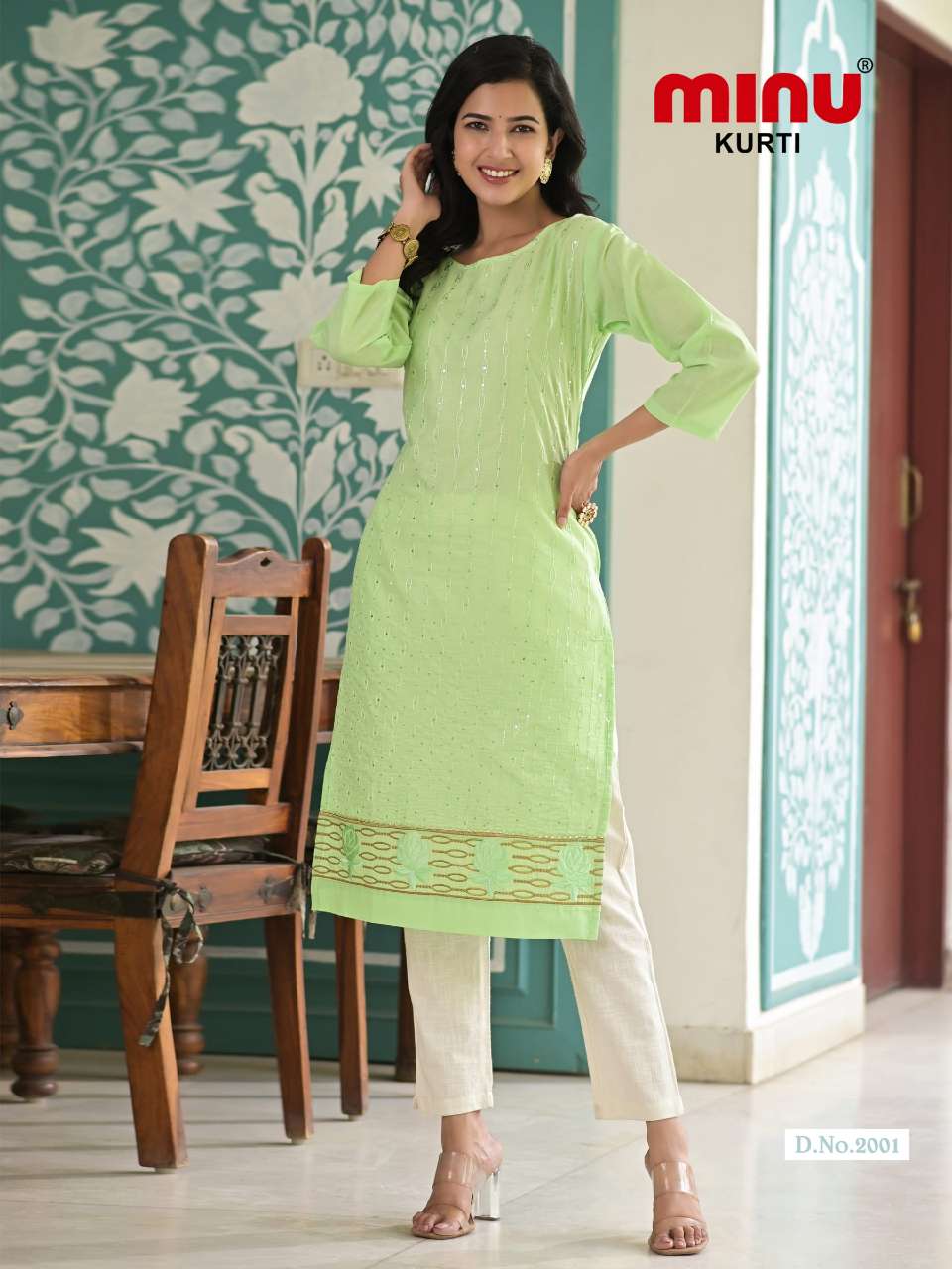 Minu PRECIOUS Rayon Sequence Kurtis-4P Catalog