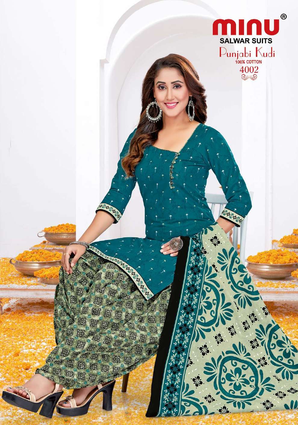 Minu PUNJABI KUDI Vol-6 Cotton Printed Dress Material-10P Catalog
