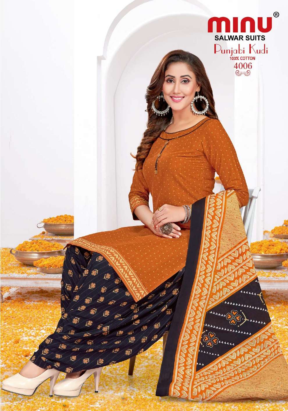 Minu PUNJABI KUDI Vol-6 Cotton Printed Dress Material-10P Catalog