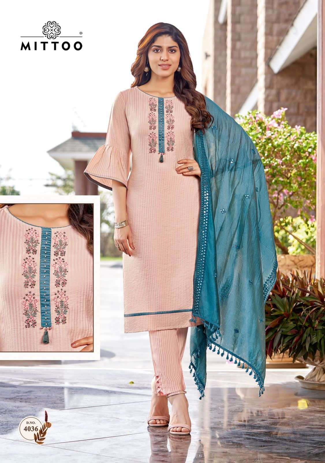 Mittoo Kohinoor Catalog Viscose Silk Designer Top Bottom Dupatta