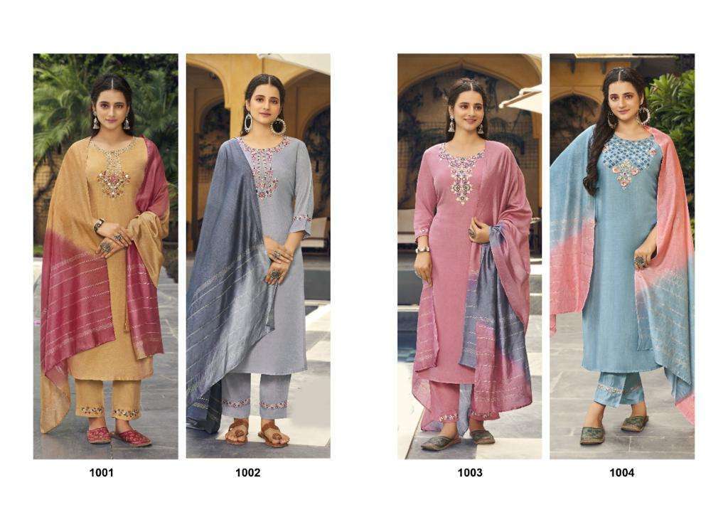 RIVAAZ BY GLOBAL LOCAL MUSLIN HANDWORK READYMADE SALWAR KAMEEZ