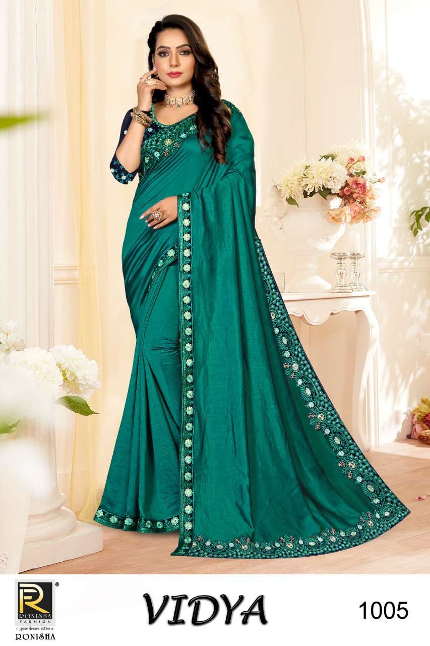 Ronisha Vidya Catalog Festive Wear Vichitra Silk Sarees