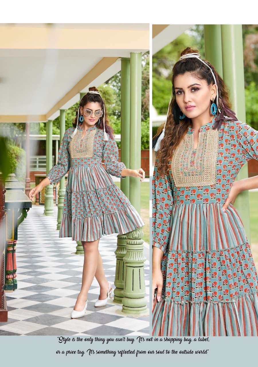 SENORITA VOL 1 BY DIYA TRENDZ COTTON DESIGNER SHORT MIDI KURTIS