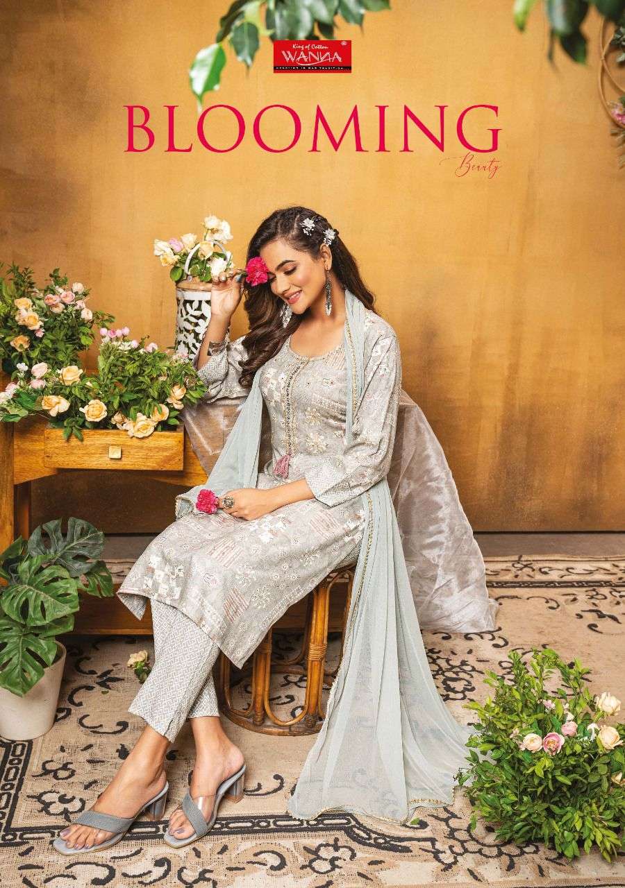 Wanna®️ Product  Launch New Fancy  Rayon Hand Work Kurti With Pant Catalogue Blooming Beauty