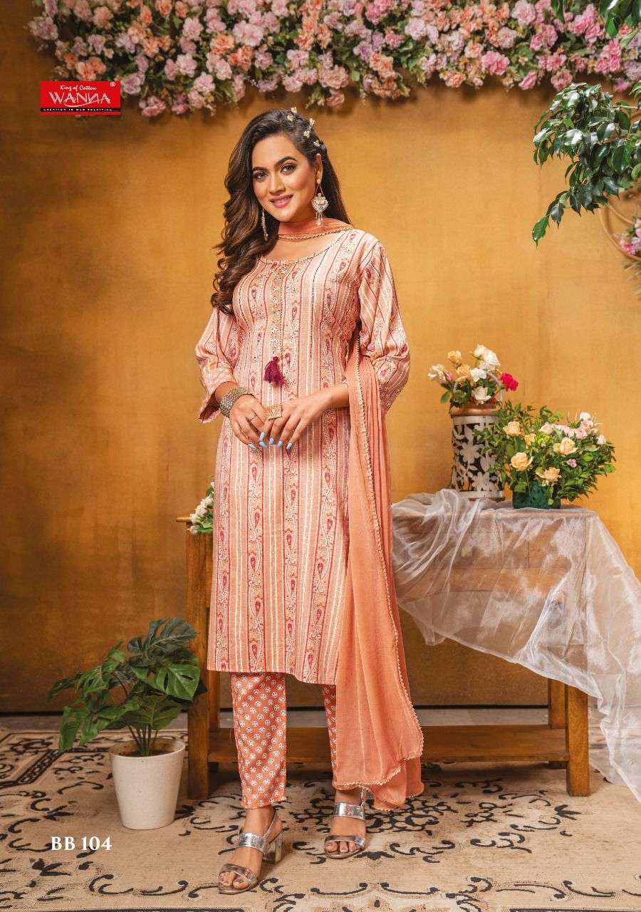 Wanna®️ Product  Launch New Fancy  Rayon Hand Work Kurti With Pant Catalogue Blooming Beauty