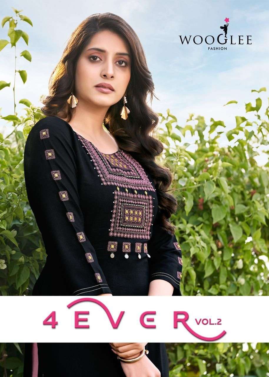  Wooglee  (mittoo) Catalog  4Ever Vol 2 rayon kurtis wholesale